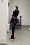 OUDE WAAG Core Velvet New Jet Sleeping skirt OW-23SS-SK05 Black
